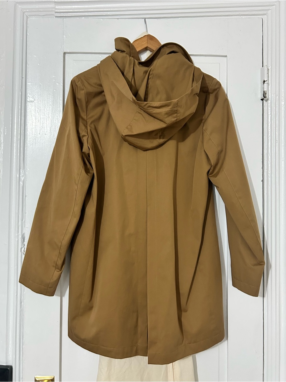 SEZANE Alfred Coat Hooded Button Up In Camel - Picture 5 of 13